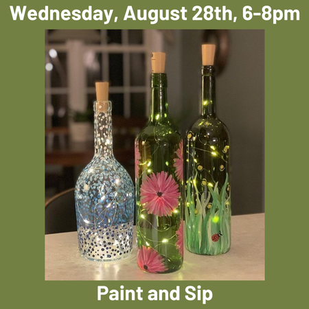 Paint & Sip: Wednesday, Aug. 28th, 6-8pm